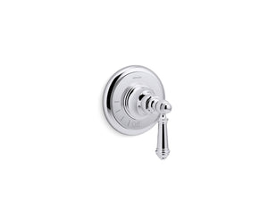 Artifacts Volume Control Valve Trim in Polished Chrome with Lever Handle