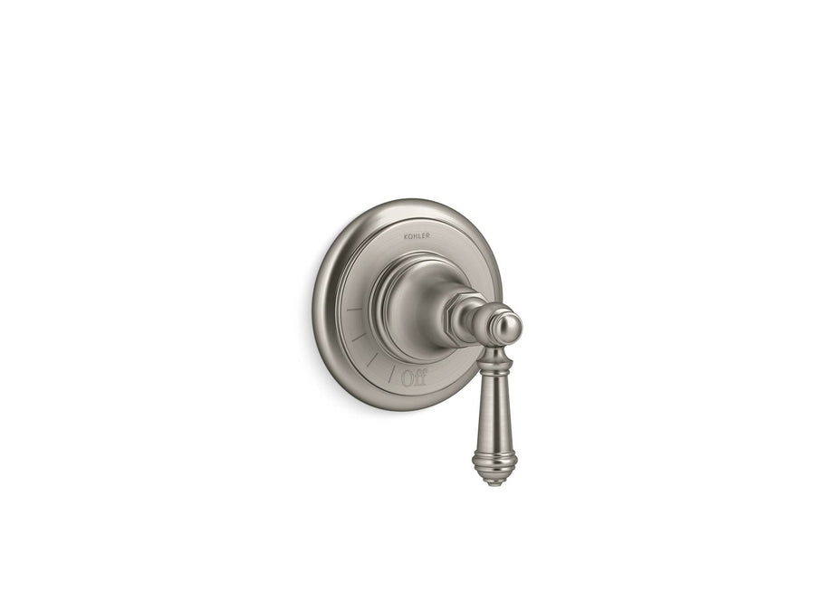 Artifacts Volume Control Valve Trim in Vibrant Brushed Nickel with Lever Handle