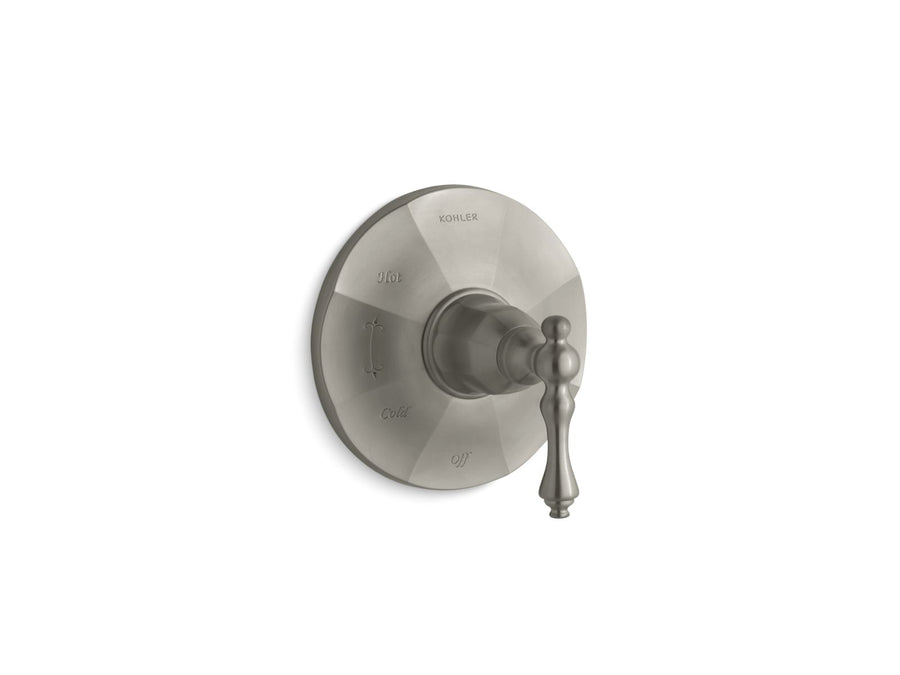 Kelston Valve Trim in Vibrant Brushed Nickel with Lever Handle