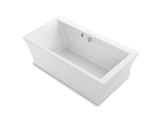 Stargaze 75" Acrylic Freestanding Heated Surface Bathtub in White
