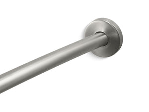 Expanse Contemporary Brushed Stainless Shower Rod (47.5' x 4.25' x 3.75')