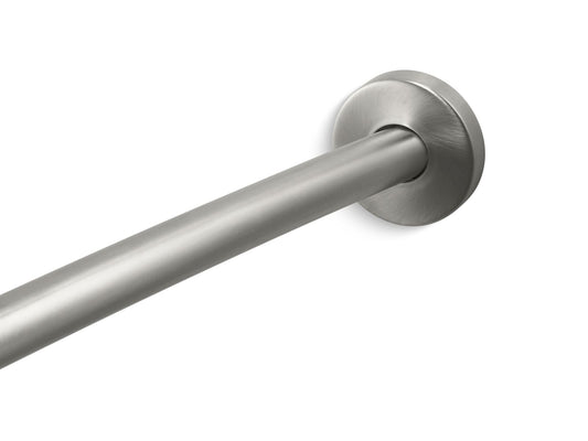 Expanse Contemporary Brushed Stainless Shower Rod (47.5" x 4.25" x 3.75")