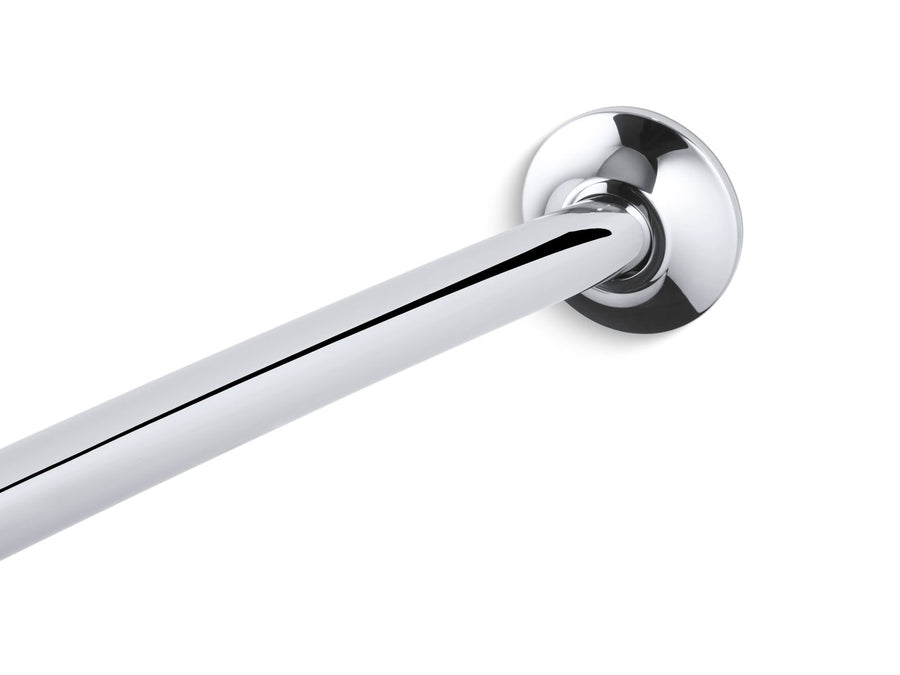 Expanse Transitional Polished Stainless Shower Rod (47.5' x 4.25' x 3.75')