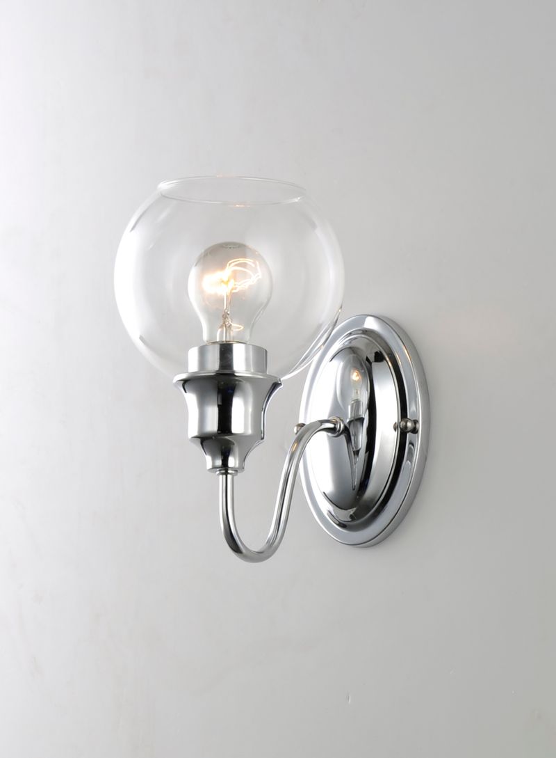 Ballord 9' Single Light Wall Sconce in Polished Chrome