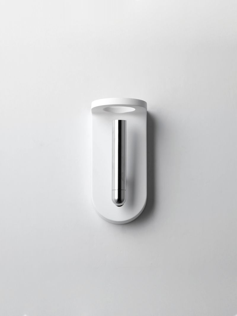 Beacon 9.75' Single Light Wall Sconce in White and Polished Chrome