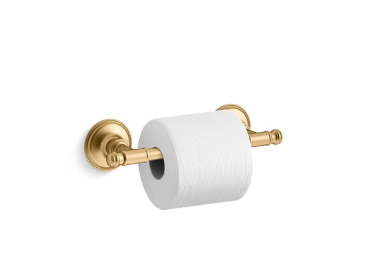 Eclectic 3.5" Toilet Paper Holder in Vibrant Brushed Moderne Brass