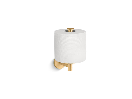 Elate 7.3" Toilet Paper Holder in Vibrant Brushed Moderne Brass