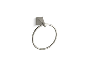 Memoirs Stately 3' Towel Ring in Vibrant Brushed Nickel