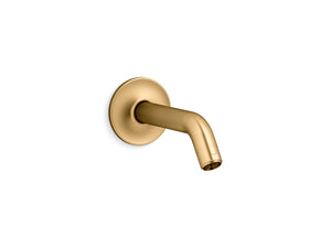 Purist Shower Arm and Flange in Vibrant Brushed Moderne Brass