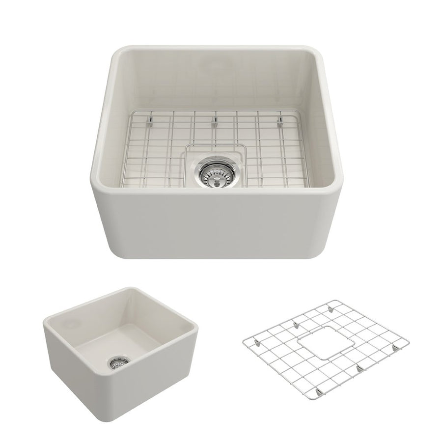 Classico 20' x 18' x 10' Single-Basin Farmhouse Apron Front Kitchen Sink in Biscuit