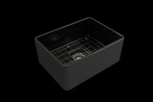 Classico 24' x 18' x 10' Single-Basin Farmhouse Apron Front Kitchen Sink in Black