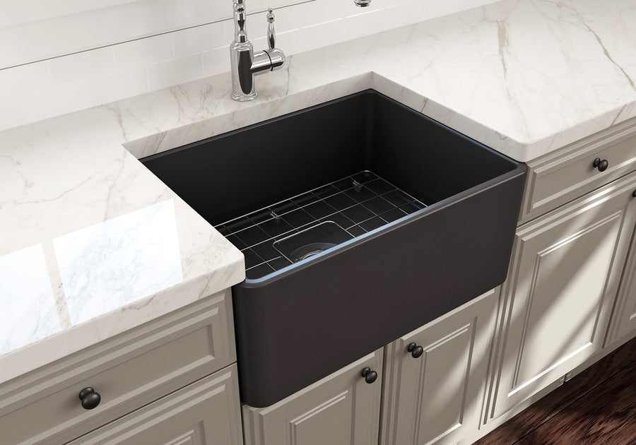 Classico 24' x 18' x 10' Single-Basin Farmhouse Apron Front Kitchen Sink in Matte Dark Gray