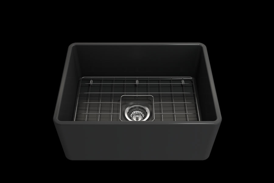 Classico 24' x 18' x 10' Single-Basin Farmhouse Apron Front Kitchen Sink in Matte Dark Gray