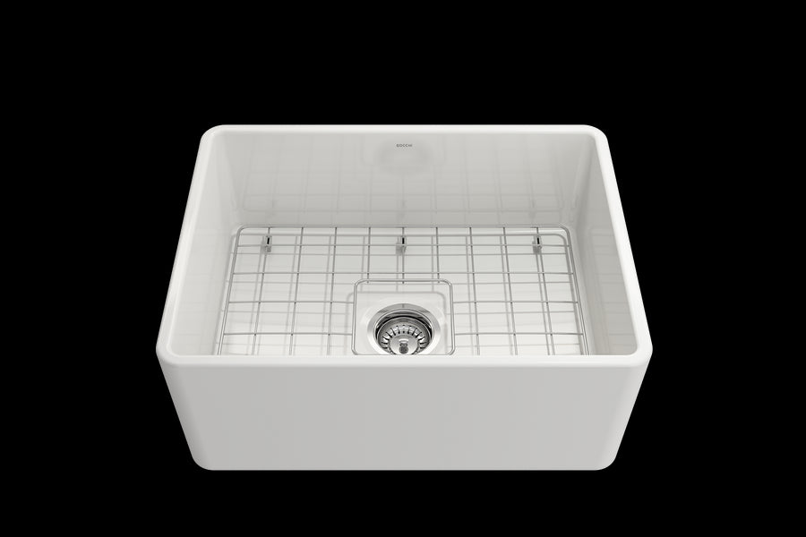 Classico 24' x 18' x 10' Single-Basin Farmhouse Apron Front Kitchen Sink in White