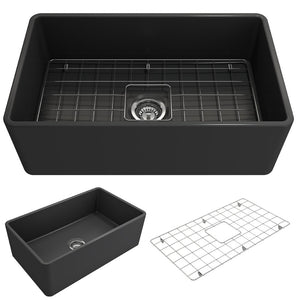 Classico 30' x 18' x 10' Single-Basin Farmhouse Apron Front Kitchen Sink in Matte Dark Gray