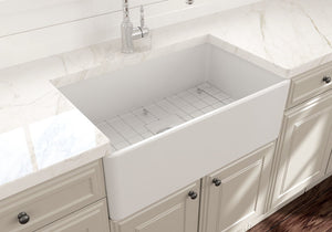 Classico 30' x 18' x 10' Single-Basin Farmhouse Apron Front Kitchen Sink in Matte White