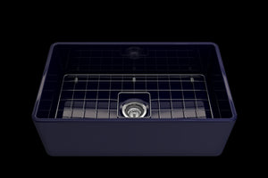 Classico 30' x 18' x 10' Single-Basin Farmhouse Apron Front Kitchen Sink in Sapphire Blue