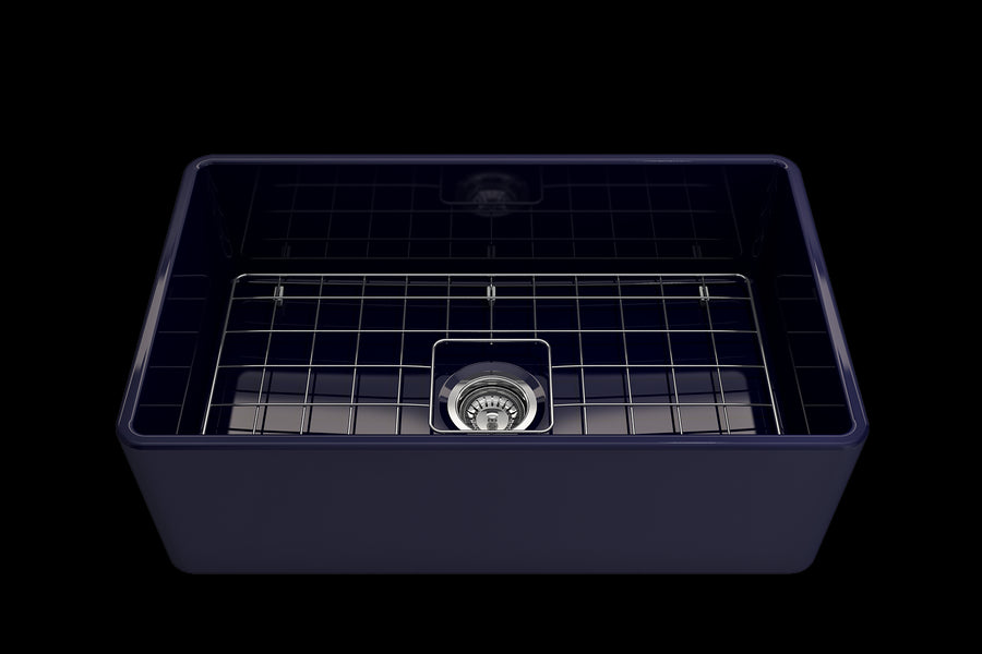 Classico 30' x 18' x 10' Single-Basin Farmhouse Apron Front Kitchen Sink in Sapphire Blue