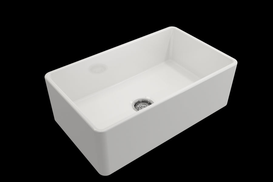 Classico 30' x 18' x 10' Single-Basin Farmhouse Apron Front Kitchen Sink in White