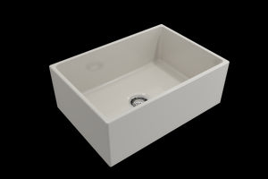 Contempo 27' x 19' x 10' Single-Basin Farmhouse Apron Front Kitchen Sink in Biscuit