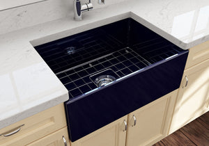 Contempo 27' x 19' x 10' Single-Basin Farmhouse Apron Front Kitchen Sink in Sapphire Blue