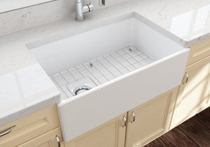 Contempo 33' x 19' x 10' Single-Basin Farmhouse Apron Front Kitchen Sink in White