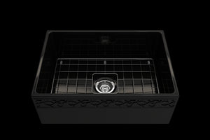 Vigneto 27' x 19' x 10' Single-Basin Farmhouse Apron Front Kitchen Sink in Black