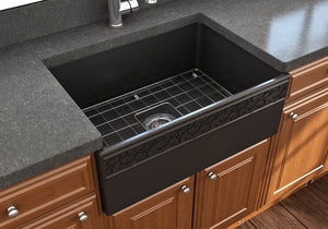 Vigneto 27' x 19' x 10' Single-Basin Farmhouse Apron Front Kitchen Sink in Matte Black