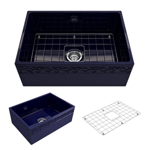 Vigneto 27' x 19' x 10' Single-Basin Farmhouse Apron Front Kitchen Sink in Sapphire Blue