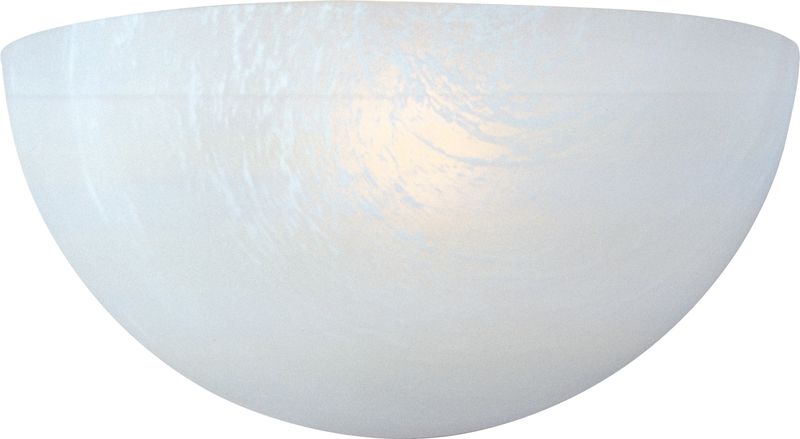 Essentials - 20585 5.5' Single Light Wall Sconce in White with Marble Glass Finish