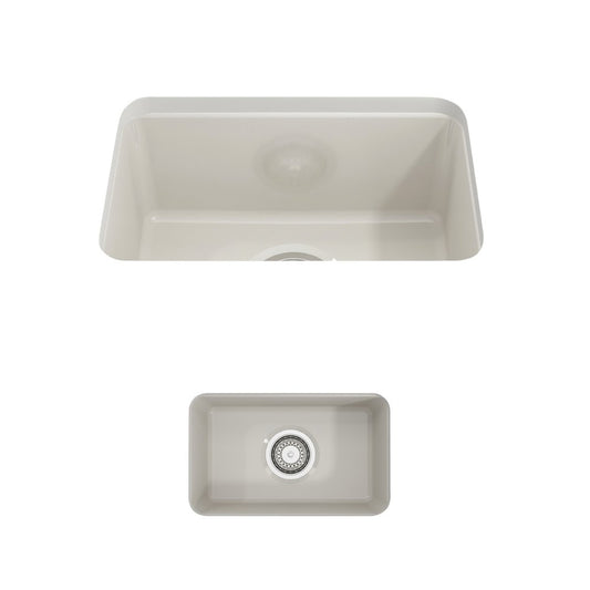 Sotto 12" x 18" x 8" Single-Basin Undermount Kitchen Sink in Biscuit