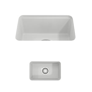 Sotto 12' x 18' x 8' Single-Basin Undermount Kitchen Sink in Matte White