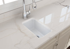 Sotto 12' x 18' x 8' Single-Basin Undermount Kitchen Sink in Matte White