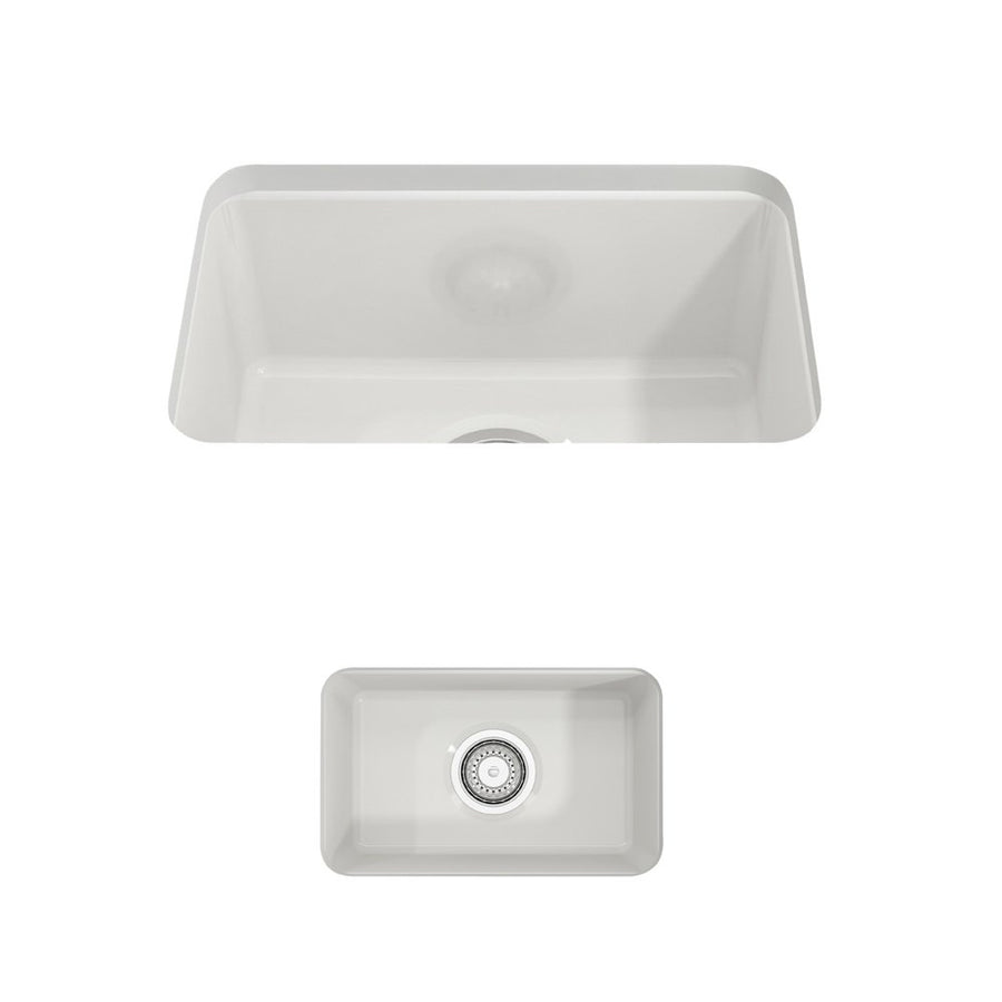 Sotto 12' x 18' x 8' Single-Basin Undermount Kitchen Sink in White