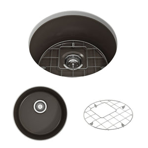 Sotto 18.5' x 18.5' x 9' Single-Basin Undermount Kitchen Sink in Matte Brown