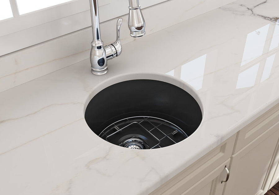 Sotto 18.5' x 18.5' x 9' Single-Basin Undermount Kitchen Sink in Matte Dark Gray