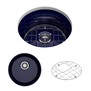 Sotto 18.5' x 18.5' x 9' Single-Basin Undermount Kitchen Sink in Sapphire Blue