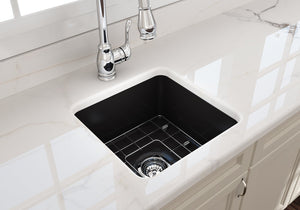Sotto 18' x 18' x 8' Single-Basin Undermount Kitchen Sink in Matte Black