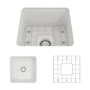 Sotto 18' x 18' x 8' Single-Basin Undermount Kitchen Sink in White