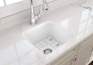 Sotto 18' x 18' x 8' Single-Basin Undermount Kitchen Sink in White