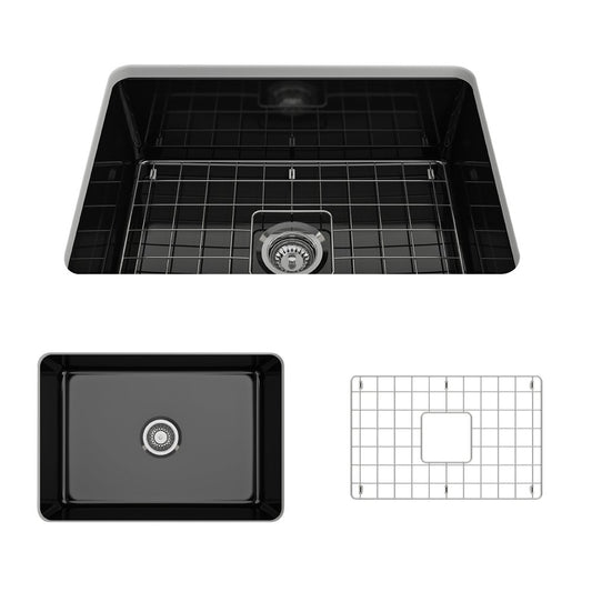 Sotto 26.75" x 19" x 10" Single-Basin Undermount Kitchen Sink in Black