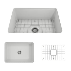 Sotto 26.75' x 19' x 10' Single-Basin Undermount Kitchen Sink in Matte White