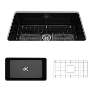 Sotto 32' x 19' x 10' Single-Basin Undermount Kitchen Sink in Black