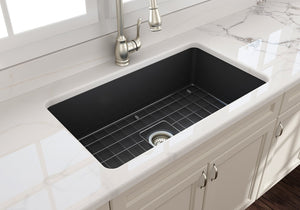 Sotto 32' x 19' x 10' Single-Basin Undermount Kitchen Sink in Matte Dark Gray