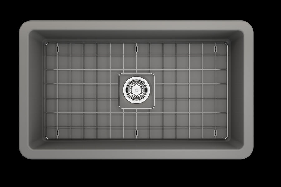 Sotto 32' x 19' x 10' Single-Basin Undermount Kitchen Sink in Matte Gray