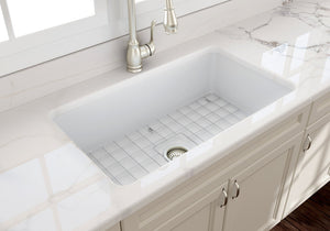 Sotto 32' x 19' x 10' Single-Basin Undermount Kitchen Sink in Matte White