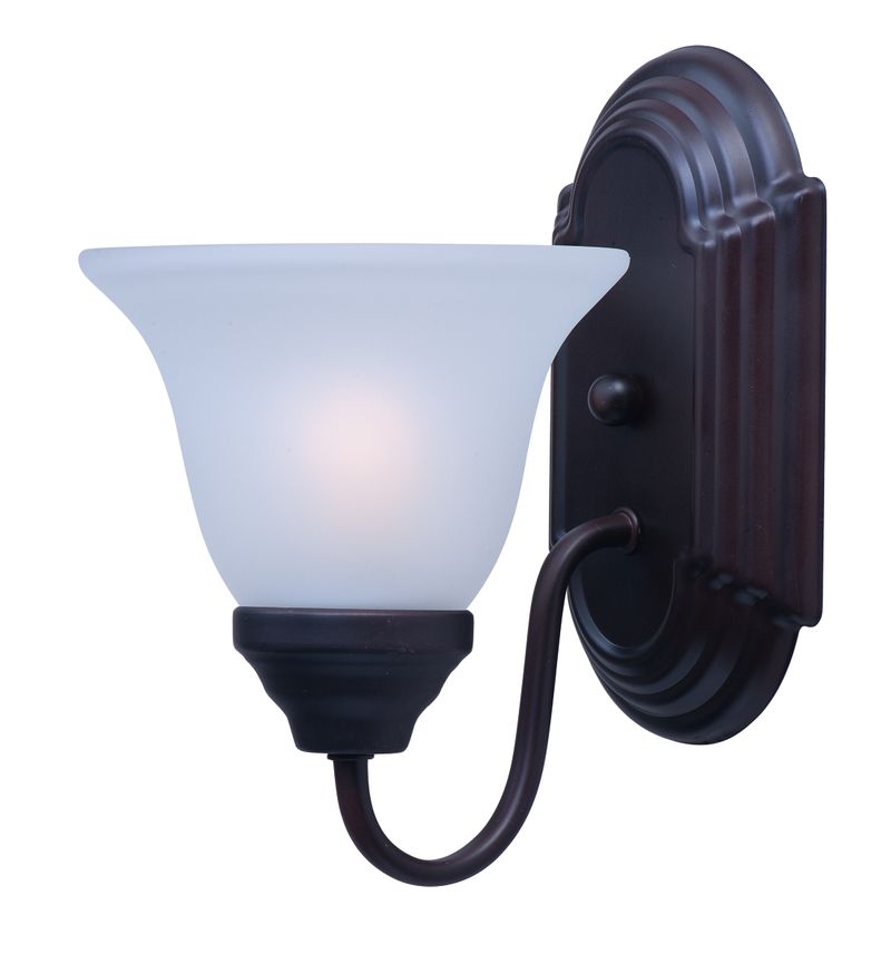 Essentials - 801x 9.5' Single Light Wall Sconce in Oil Rubbed Bronze with Frosted Glass Finish