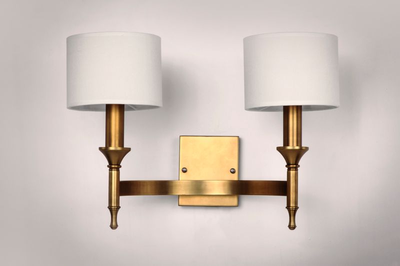 Fairmont 13' 2 Light Wall Sconce in Natural Aged Brass