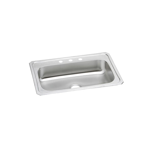 Celebrity 33" x 22" x 7" Single-Basin Drop-In Kitchen Sink in Brushed Satin