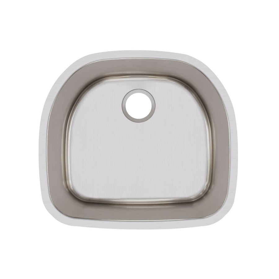 Lustertone Classic 23.63' x 21.25' x 10' Single-Basin Undermount Kitchen Sink in Lustrous Satin